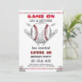 Baseball Birthday Invitation Einladung (Stehend Vorderseite)
