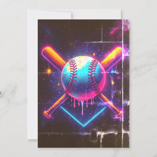 baseball birthday invitation save the date (Rückseite)