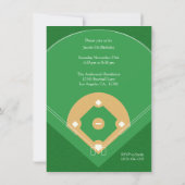 Baseball Birthday Invites (rote Streifen) Einladung (Rückseite)