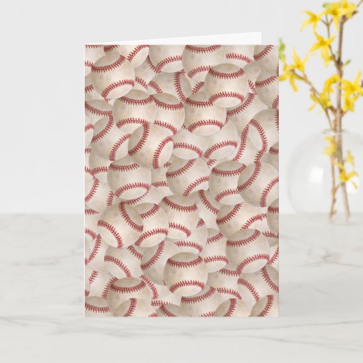 Baseball Birthday Karte (Gelbe Blume)