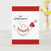 Baseball Birthday Karte (Gelbe Blume)