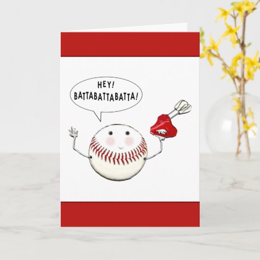 Baseball Birthday Karte (Gelbe Blume)