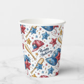 Baseball Birthday Paper Cups Tableware Party Boy Pappbecher (Rückseite)
