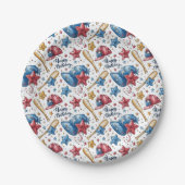 Baseball Birthday Paper Tellers Party Tableware Bo Pappteller (Vorderseite)