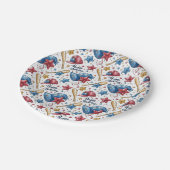 Baseball Birthday Paper Tellers Party Tableware Bo Pappteller (Schrägansicht)