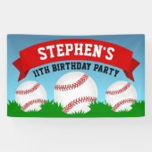 Baseball-Birthday-Party Banner (Horizontal)