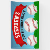 Baseball-Birthday-Party Banner (Vertikal)