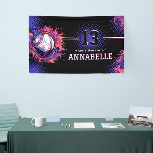 Baseball-Birthday-Party Banner (Messeveranstaltung)