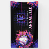 Baseball-Birthday-Party Banner (Vertikal)