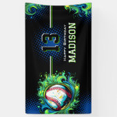 Baseball-Birthday-Party Banner (Vertikal)