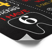 Baseball Birthday Party-Chalkboard-Zeichen Poster (Ecke)