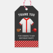 Baseball Birthday Party Danke für Ihre Unterstützu Geschenkanhänger (Vorderseite)