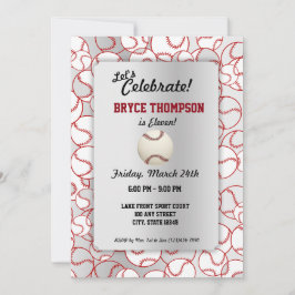 Baseball-Birthday-Party Einladung