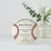 Baseball-Birthday-Party Einladung (Stehend Vorderseite)