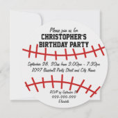 Baseball-Birthday-Party Einladung (Vorderseite)