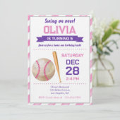 Baseball Birthday Party Einladung (Stehend Vorderseite)