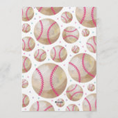 Baseball Birthday Party Einladung (Rückseite)