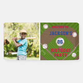 Baseball Birthday Party Foto Banner