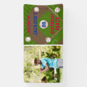 Baseball Birthday Party Foto Banner (Vertikal)