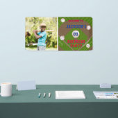 Baseball Birthday Party Foto Banner (Messe)