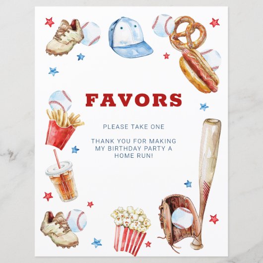 Baseball Birthday Party für Signing (Vorderseite)