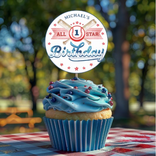 Baseball Birthday Party Gunst Sticker