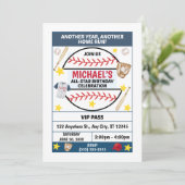 Baseball Birthday Party Invitation Einladung (Stehend Vorderseite)