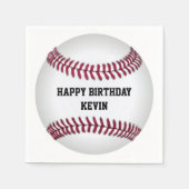Baseball Birthday Party Paper Napkins Serviette (Vorderseite)