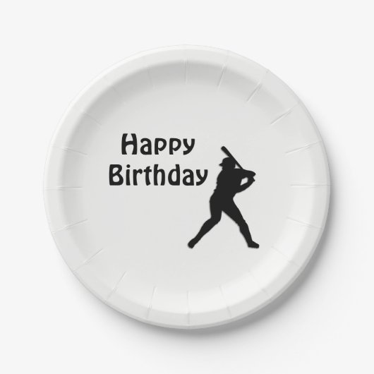 Baseball-Birthday-Party Pappteller (Vorderseite)