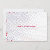 Baseball Birthday Red White & Blue Einladung (Rückseite)