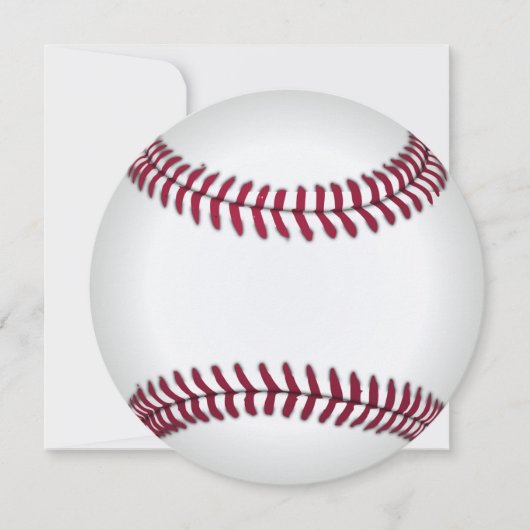 Baseball Birthday Round Einladung (Vorderseite)