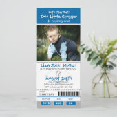 Baseball Birthday Ticket Einladung (Stehend Vorderseite)