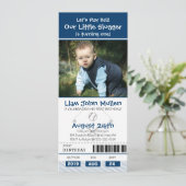 Baseball Birthday Ticket Einladung (Stehend Vorderseite)