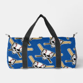 Baseball Bis In Den Tod Muster Blaue Screwball-Gra Duffle Bag (Vorderseite)