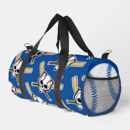 Baseball Bis In Den Tod Muster Blaue Screwball-Gra Duffle Bag (Rechte Ecke)
