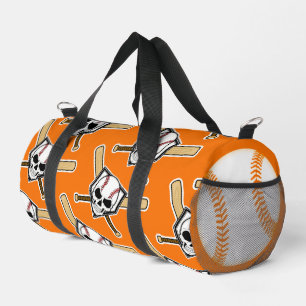 Baseball Bis in Den Tod Orange Screwball Grafiken Duffle Bag