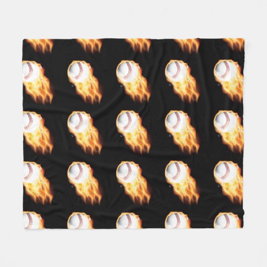 Baseball Black Fleecedecke (Vorderseite (Horizontal))