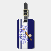 Baseball-Blau Gepäckanhänger (Vorderseite vertikal)