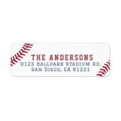 Baseball Blue & Red Return Address (Vorne)