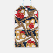 Baseball Blue Striping Geburtstagsparty Geschenkma Geschenkanhänger (Rückseite)