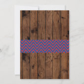 Baseball Blue Wood Boy Baby Showsport Einladung (Rückseite)