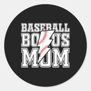 Baseball Bonus Mama Mütter Tag Frauen Runder Aufkleber