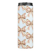 Baseball Bow Tumbler, Coquette Baseball Thema Thermosbecher (Rückseite)