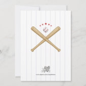 Baseball Boy Baby Shower Einladung (Rückseite)