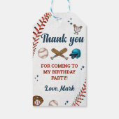 Baseball Boy Birthday Danke Geschenkanhänger (Rückseite)