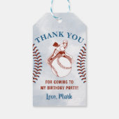Baseball Boy Birthday Danke Geschenkanhänger (Rückseite)