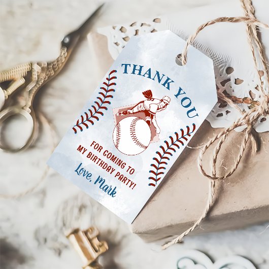 Baseball Boy Birthday Danke Geschenkanhänger