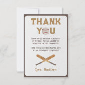 Baseball Boy Birthday Dankeskarte (Vorderseite)