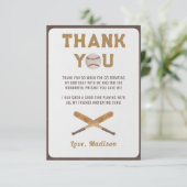 Baseball Boy Birthday Dankeskarte (Stehend Vorderseite)