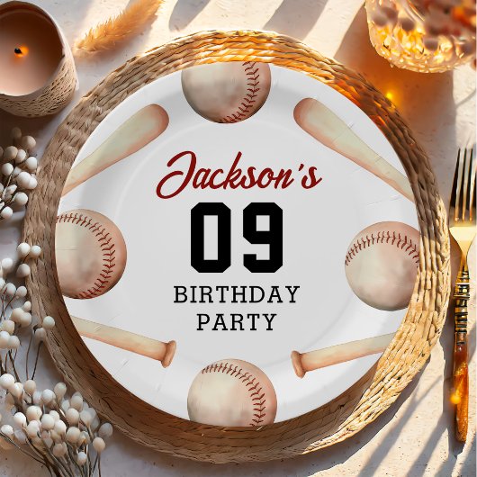 Baseball Boy Birthday Party Pappteller